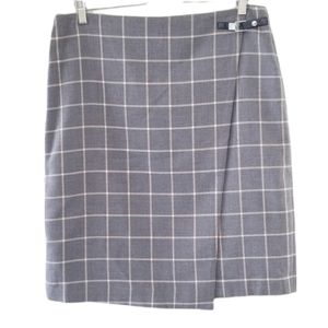 Calvin Klein Midi Pencil Skirt Faux Wrap